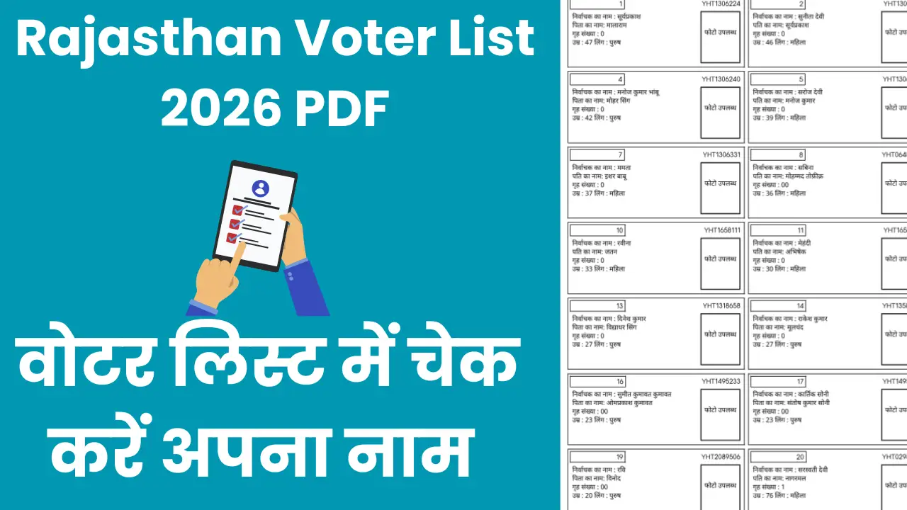 Rajasthan Voter List 2026 PDF